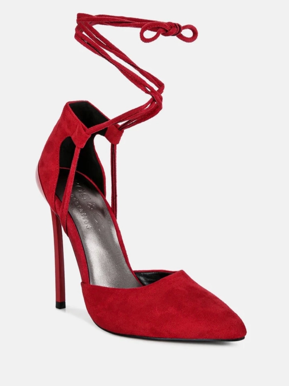 Rag & Co Rulebreaker Red Lace Up Stilettos size 10